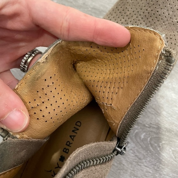 Lucky Brand Suede Double Zipper Bootie 8.5 - Picture 2 of 10